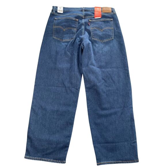 Levi's Jeans Womens 34x30 Baggy Dad Warm Tech Wool Blend Straight Leg Loose Fit - Picture 1 of 16